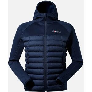 Men's Berghaus Men's Navy Blue Pravitale Hybrid Hooded Fleece Jacket - Size: 42/Regular