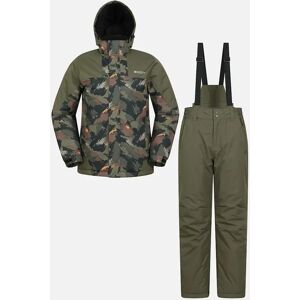 Men's Mountain Warehouse Mens Camo Ski Jacket & Trousers - Green - Size: 42/Regular