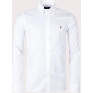 Polo Ralph Lauren Men's Custom Fit Oxford Dress Shirt - White - Size: M/15.5