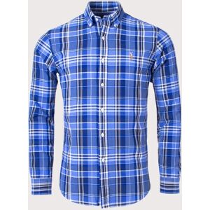 Polo Ralph Lauren Men's Custom Fit Checkered Oxford Shirt - Blue Multi - Size: 40/Regular