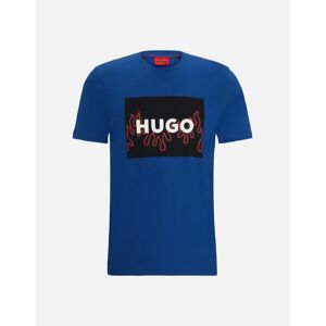 Men's HUGO Dulive_U241 T-Shirt 10233396 420 Medium Blue - Size: 38/Regular