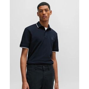 Men's BOSS Orange Passertip Mens Short Sleeve Polo Shirt With Tipped Collar - Navy - Size: 42/Regular