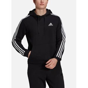 Men's ADIDAS Mens 3 Stripe Overhead Hoodie (Black) - Size: 38/Regular