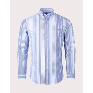 Polo Ralph Lauren Men's Striped Oxford Shirt - Blue Multi - Size: 38/Regular