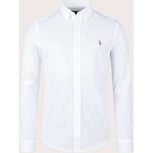 Polo Ralph Lauren Men's Knit Oxford Shirt - White Multi Pp - Size: 38/Regular