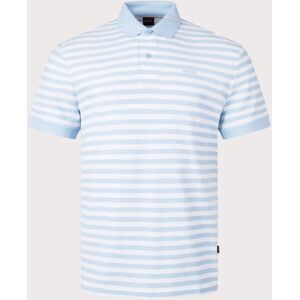 BOSS Men's Pales Stripe Polo Shirt - Open Blue - Size: 40/Regular