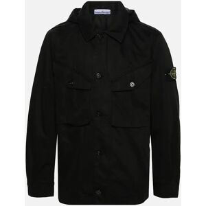 Stone Island Men's Patch Pocket Hooded Coat Black - Size: 42/Regular