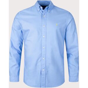 Polo Ralph Lauren Men's Custom Fit Garment-Dyed Oxford Shirt - Harbor Island Blue - Size: 38/Regular