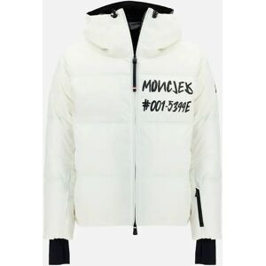 Men's Moncler Grenoble Mazod Logo Printed Puffer White Hooded Jacket - Size: 44/Regular