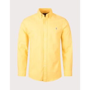 Polo Ralph Lauren Men's Custom Fit Garment-Dyed Oxford Shirt - Chrome Yellow - Size: 38/Regular