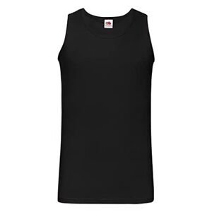 Fruit of the Loom 61098 Men's Sleeveless Athletic Vest Tank Top, Black, S