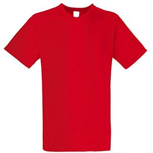 2011111 Fruit of the Loom Gents’ Valueweight V-Neck T-shirt - Red - XX-Large