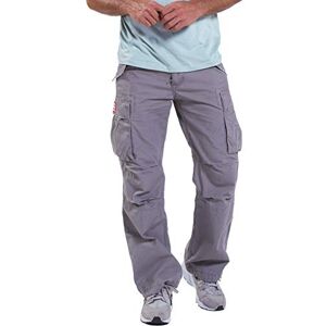 Molecule 54002 Men's Unisex Cargo Trousers Made of 100% Robust Canvas Regular Fit - Grey - XL