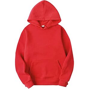 TUQIDEWU Hoodies for Men Fashion Unisex T Shirt Solid Long Sleeve Sport T Shirts Men Baggy Shirts Men Running Shirt Hood Sweatshirt Men Slim Fit denim jacket mens Red