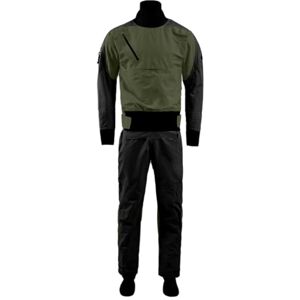 Ornrjfll Men's Kayak Dry Suits Three-Layer Material Latex Cuff And Collar Kayaking Swimming Surfing Paddling Army EN8 XXL