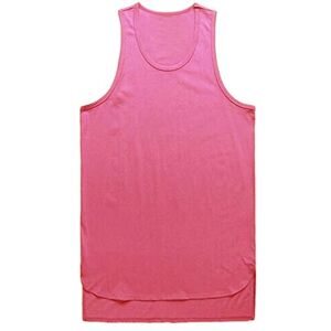 Generic Irregularity Men Sport Shirt Blouse Vest Tee Sleeveless Casual Color Tank Men's Blouse Button Down Cotton Dress Shirts for Men Pink, M, UKZZZSLCovOY8K