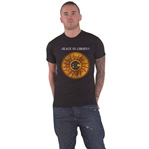 Alice In Chains T Shirt Circle Sun Band Logo Vintage Official Mens Black, black, S