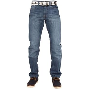 Enzo Mens Jeans EZ324 MSW 38R Mid Stonewash