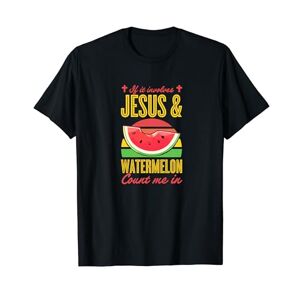 Summer Family Essentials For Watermelon Lovers If It Involves Jesus And Watermelon Count Me In T-Shirt