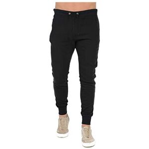 Stylo Online Mens Slim Fits Joggers Boys Tracksuit Bottoms Skinny Sweat Pants Fleece Jogging Ribbed Cuffed Ankle Waist Band Casual Gym Track Jog Trousers Sweat Pants Size (Fleece Black,S)