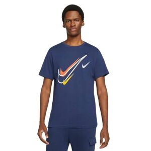 Nike Court T Shirt Mens Swoosh Logo Tee Short Sleeve Classic T Shirt Navy DQ3944 410 New (Medium)