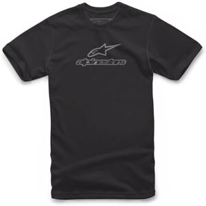 Alpinestars Men's Wordmark Combo Tee T-Shirt, Black/Grey, XL