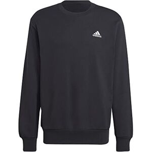 adidas Men's Essentials French Terry Embroidered Small Logo Sweatshirt (Long Sleeve), Black, S