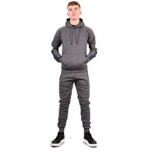 J5fashion Mens Back to Basic Plain Tracksuit Boys Basic Trackuit TS2425 Grey L