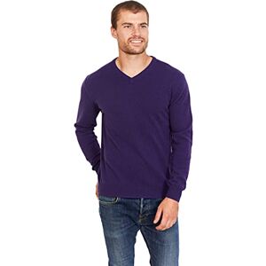 Jack Stuart - Men’s V-Neck Jumper, 100% Cashmere Purple