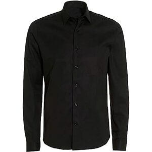 Classic Mens Long Sleeve Easy Care Formal Shirts Sizes 14.5 to 19.5 / S to 3XL (XXXL - 19.5" Collar, Black)