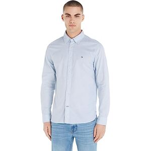 Tommy Hilfiger Men Core 1985 Flex Oxford Shirt Long-Sleeve, Blue (Calm Blue), M