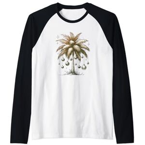 Summer Holiday Vibes Tropical Holiday Palm Tree Vacation Christmas in July Raglan Baseball Tee