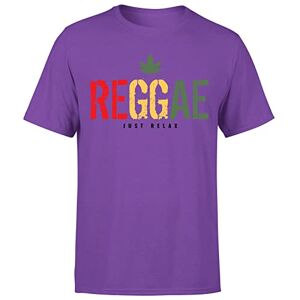 Reggae Just Relax T Shirt Rasta Jamaica Bob Marley Mens T Shirt Top#P1#OR#A Purple L