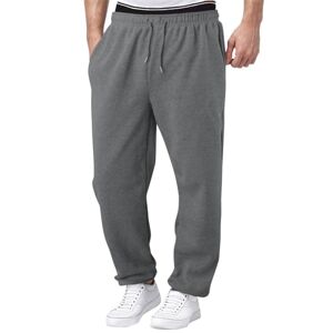 DGHM Mens Tracksuit Bottoms - Regular Fit Mens Joggers - Super Soft Jogging Bottoms - Lounge Pants Gym Joggers with Elasticated Cuff Grey