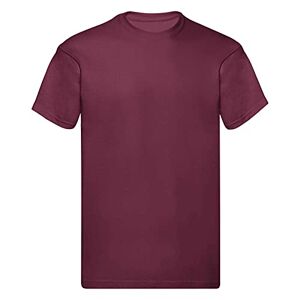Mens Plain Short Sleeve T-Shirt Crew Neck 100% Cotton Tee Regular Fit Burgundy