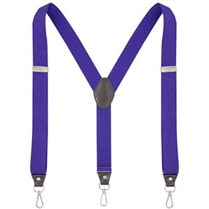 Shanghai Shinuo Industrial Co., Ltd. Ausukler Braces for Men Trousers with 3 Swivel Hooks Heavy Duty Adjustable Suspenders One Size for Jeans (Purple)