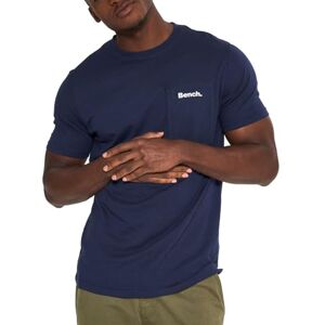 Bench Mens Lapse Short Sleeve Crew Neck Cotton T-Shirt - Navy - M