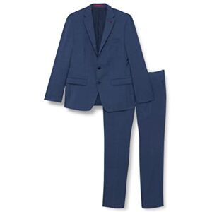 Roy Robson Men's Herren Anzug Slim Fit 2-teilig Techno Suit aus Schurwolle Super'100 Business Dress Set, mid-Blue, 19