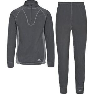 Trespass Thriller Unisex Adult Baselayer Set (Trousers & Long sleeved Top), Black X ,M/L