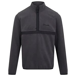 Berghaus Men's Aslam Micro Half Zip Fleece Jacket, Grey Pinstripe/Jet Black, M