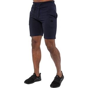 Ze Enzo EZS412 Enzo Mens Fleece Shorts Running Jogging Bottoms Gym Activewear Elasticated Waist Logo Sweat Half Pants Size S - XXL (Navy, L, l)