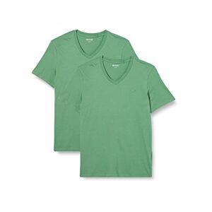 MUSTANG Men's 2-pack V-neck T-Shirt, Frosty Spruce 6398, XXL