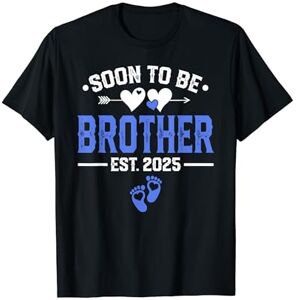 Mens Soon To Be Brother est. 2025 Funny T-Shirt