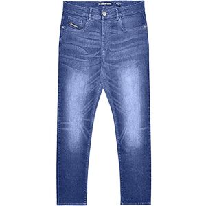 Lambretta Mens Chester Straight Fit Denim Jeans - Mid Blue - 38R