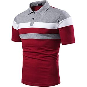 Mens Polo Shirts Short Sleeve Dot Ptinted V Neck Button Down Golf T-Shirt S-5XL Mens Short Sleeve T Shirt Cotton Polyester Shirts Casual Fashion Breathable Sport Camping Work Business T Shirts Red