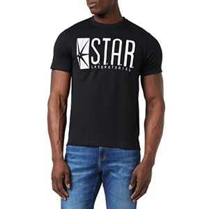 DC Comics Men's Star Labs T Shirt, Black (Black Blk), M UK