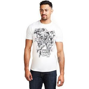 Marvel Men's Marvel Band of Heroes T-shirt T Shirt, White, XXL UK