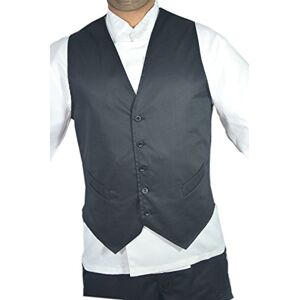 Mcintyre Poly/Cotton Men's Hospitality Waiters Quality Stylish Bar Staff Waistcoat, Medium, Black