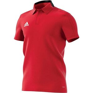 adidas Men Con18 Co Polo Shirt - Power Red/Black/White, Small