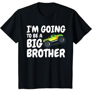 Youth I'm Going To Be A Big Brother Announcement Monster Truck Car T-Shirt